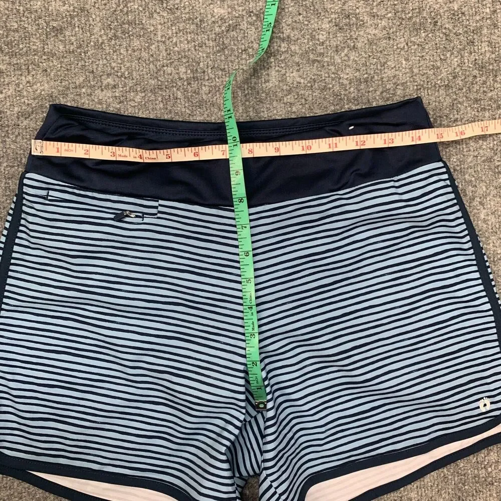 Hang Ten Swim Short Womens XS Extra Small UV Protect UPF 50+ Striped Pull On